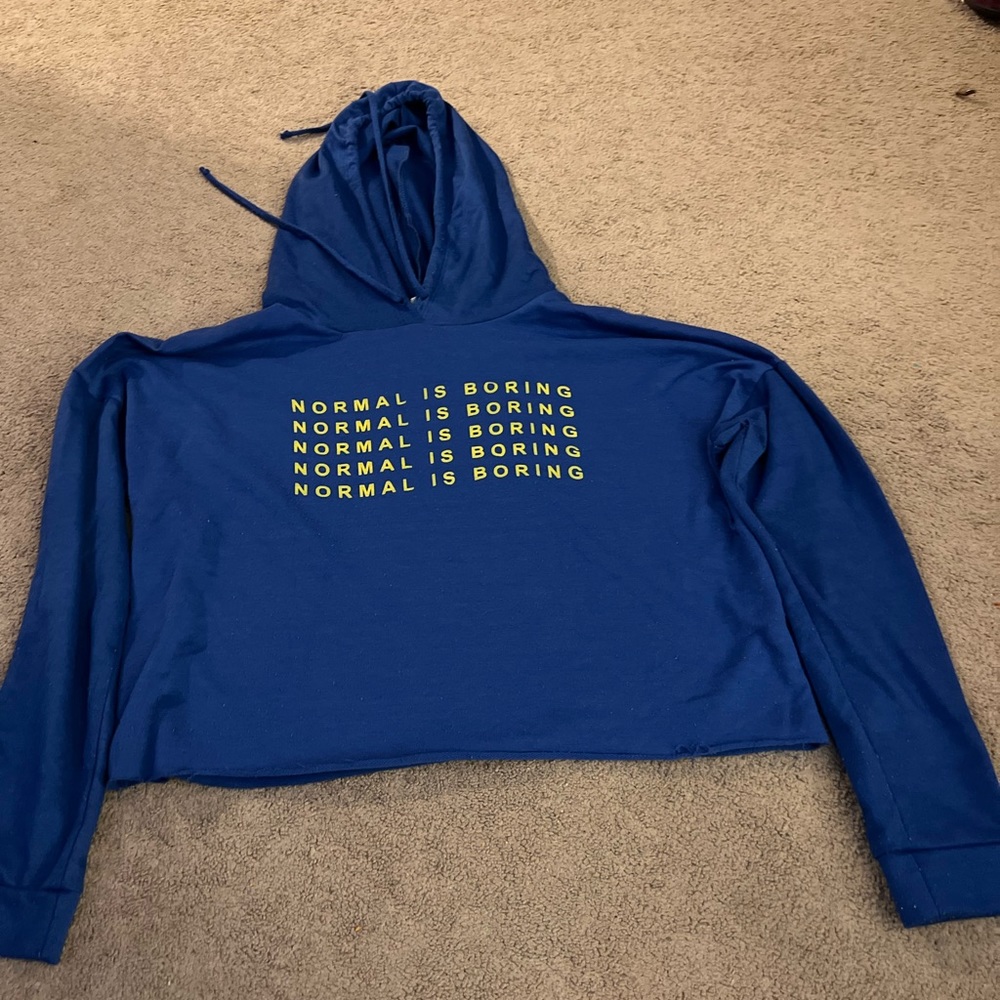 size x-large, royal blue with yellow lettering, charlotte russe